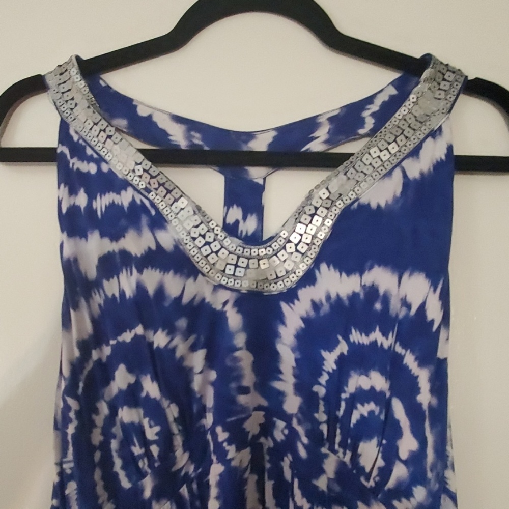 INC Blue swirl dress